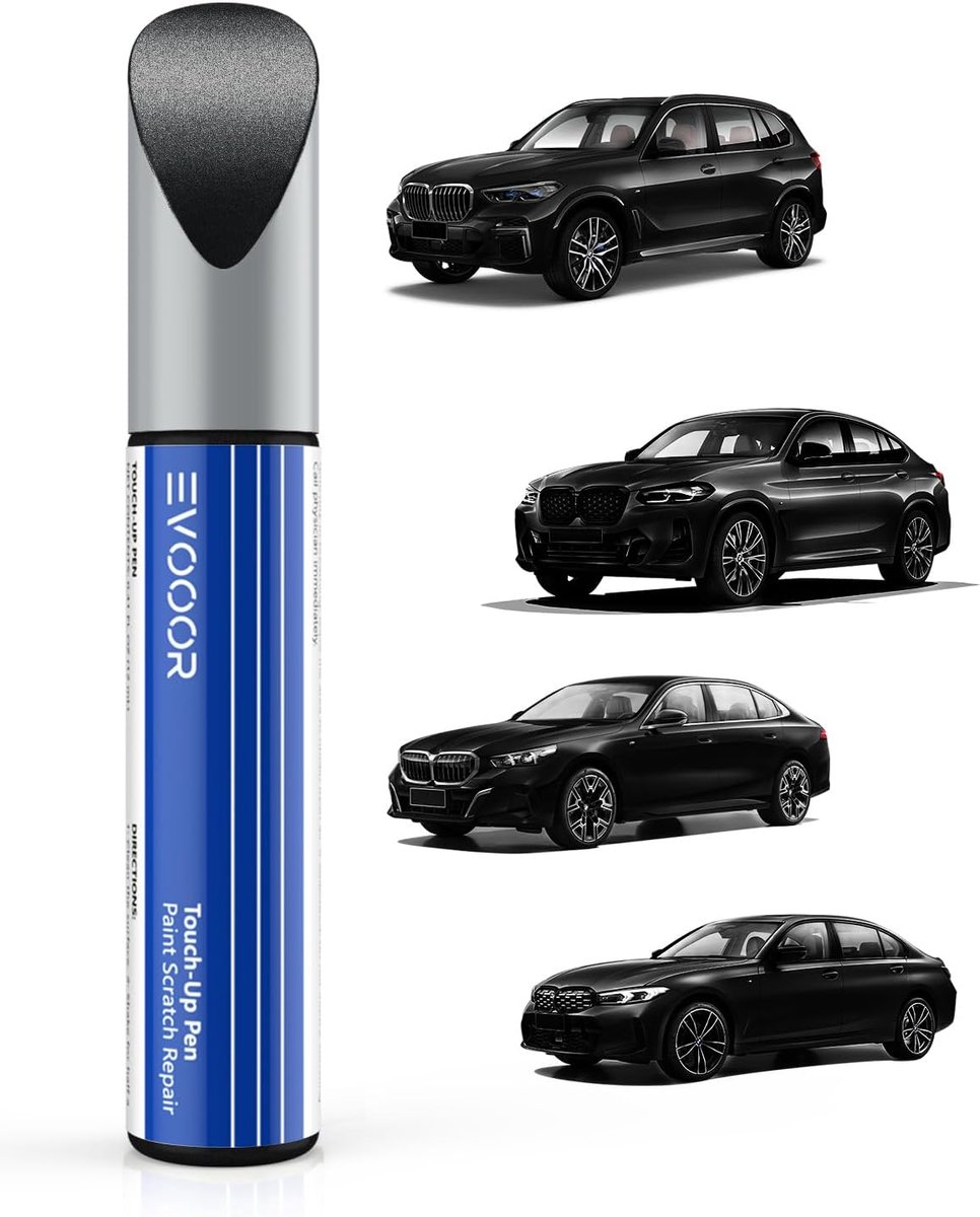 SnelShoppen - Carbon Black Metallic Car Paint Pen - Krassen Verwijderen voor BMW, Snelle en Eenvoudige Hersteloplossing voor Auto, 12ml