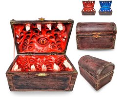 SnelShoppen - Dungeon Mimic Box voor het opslaan van dobbelstenen, D&D, Pathfinder, polyhedral dice, handgemaakt, realistisch, met glas oog