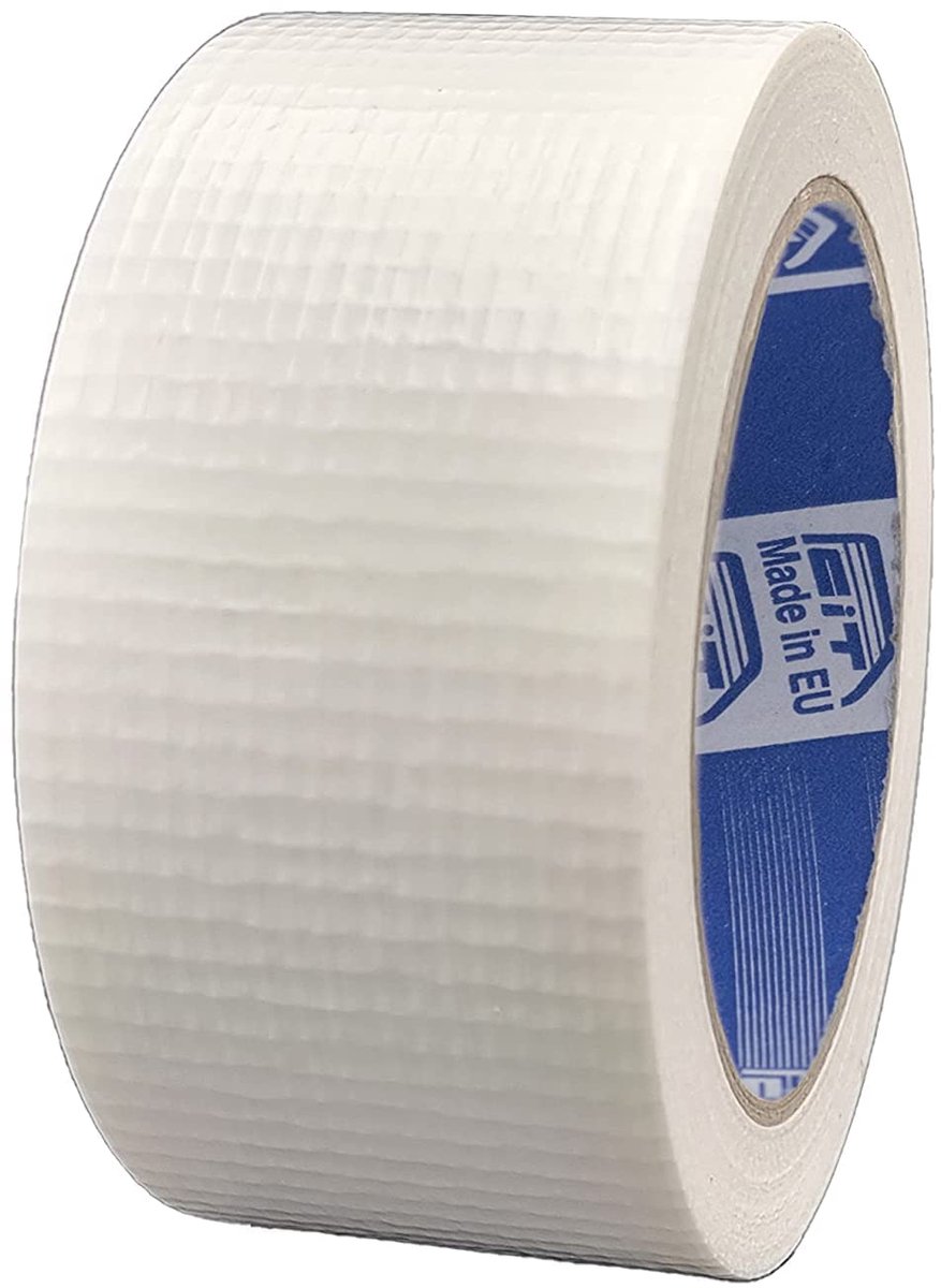 SnelShoppen - Textieltape, Waterdicht, 50 mm x 25 m, Voor Reparaties en DIY, Duct Tape, Woven Tape, Sterk en Duurzaam, Ideaal voor Isolatie en Meer