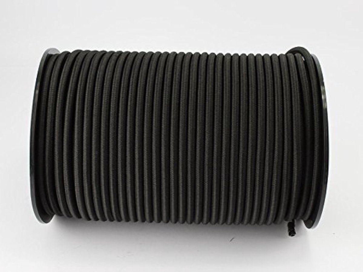 SnelShoppen - 10mm Expander Rope Zwart 20m - Hoogwaardige Rubber Tension Rope - Weerbestendige Elastische Touw voor Camping, Tuin en Zeilen