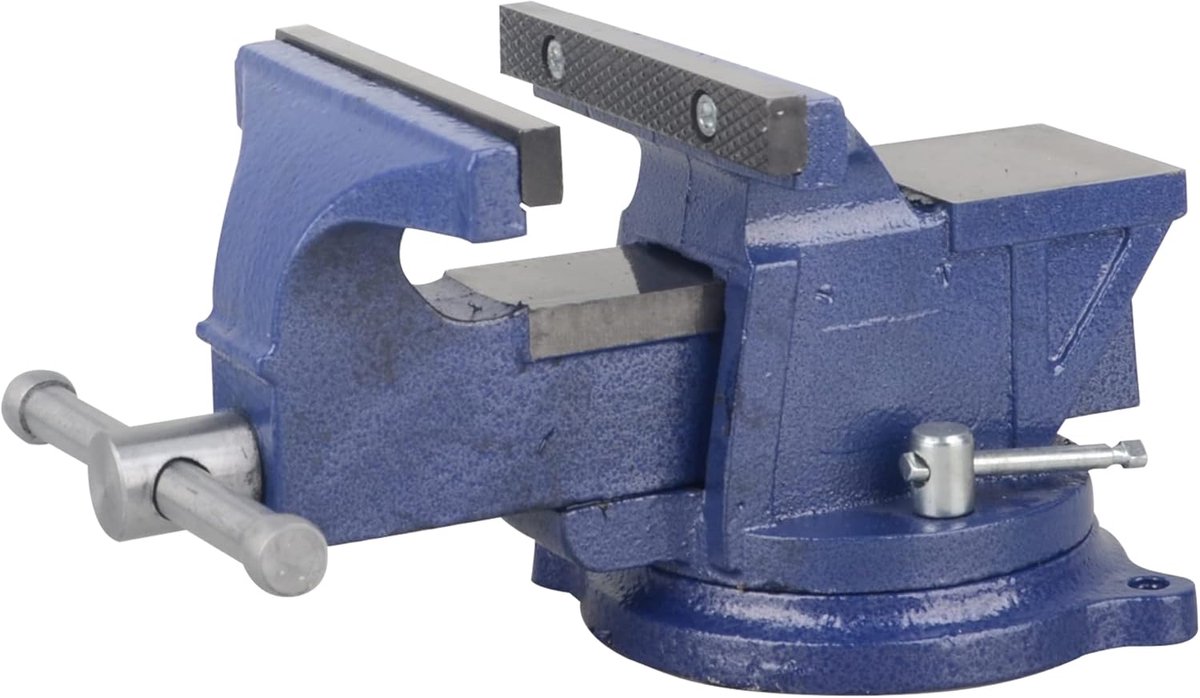SnelShoppen - 4 Inch 360° Stalen Vijs met Aanslagbasis - Zware Tafel Klem - Draaibare Industriële Werkplaats Gereedschap