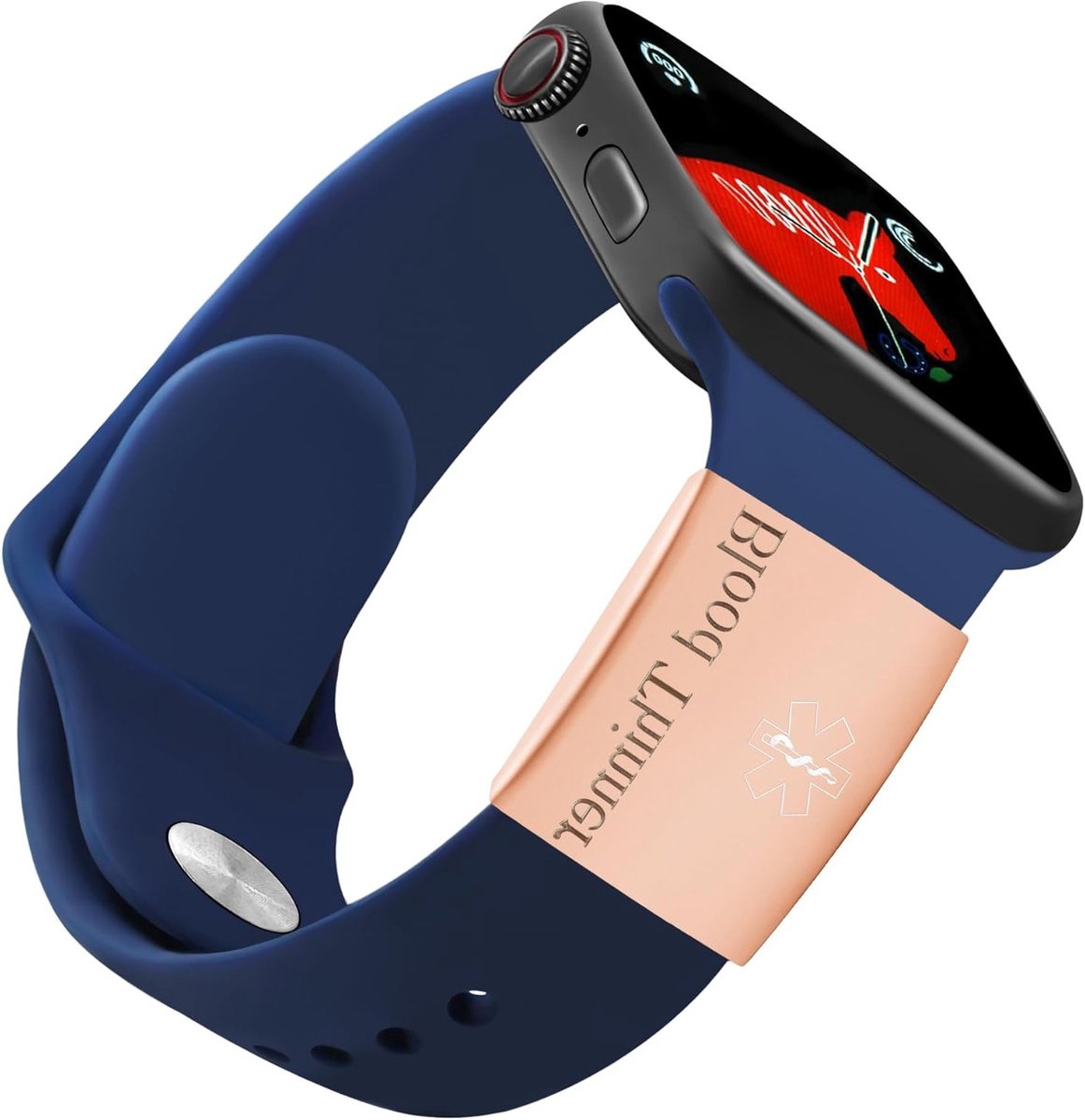 Duurzame RVS Medische ID Tag voor Smartwatch | Gepersonaliseerde Noodidentificatie voor Fitness en Hardlopen | Veiligheid en Gezondheid in Één Tag