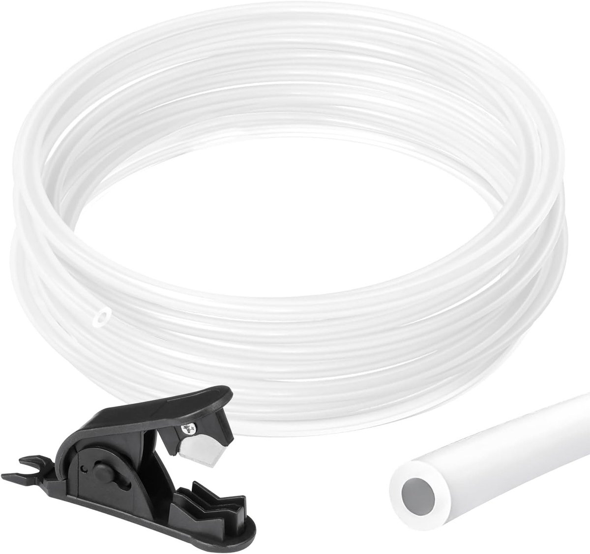 PTFE Tube 1.75mm voor 3D Printer - 10m Teflon Slang met Cutter, Geschikt voor Bambu Lab en Creality Modellen