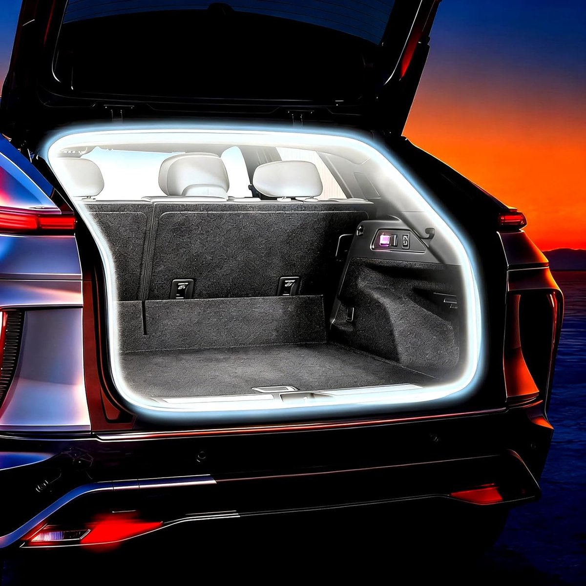SnelShoppen - LED Kofferbakverlichting Strip 4m - Auto Kofferbak Lichtstrip - Wit - Dynamisch - Flexibel - Geschikt voor Auto's, SUV's en Trucks