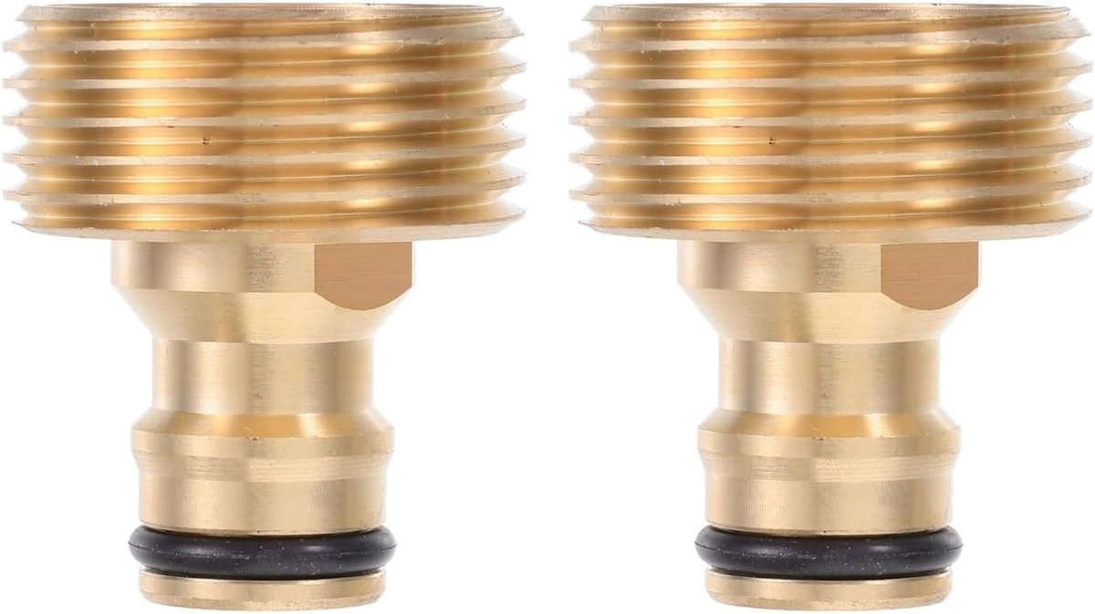 SnelShoppen - 2 Stuks 1 Inch Messing Snelkoppeling, Mannelijk Draad, Snelle Ontkoppeladapter voor Tuinslang, Waterleiding Koppeling, Duurzaam en Corro