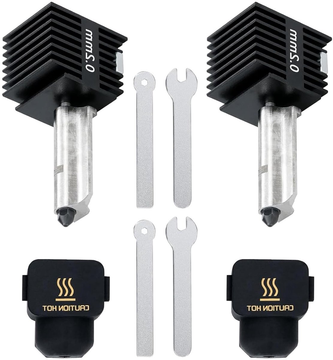 Upgraded 0.2mm Hotend Kit voor 3D Printer, Hard Stalen Hotend met Siliconen Sok en Verbeterde Prestaties voor Precisieprinten