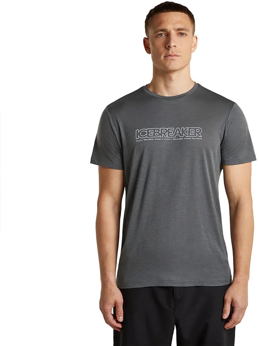 Icebreaker 150 Tech Lite Ibcoordinates T-shirt Met Korte Mouwen Grijs L Man