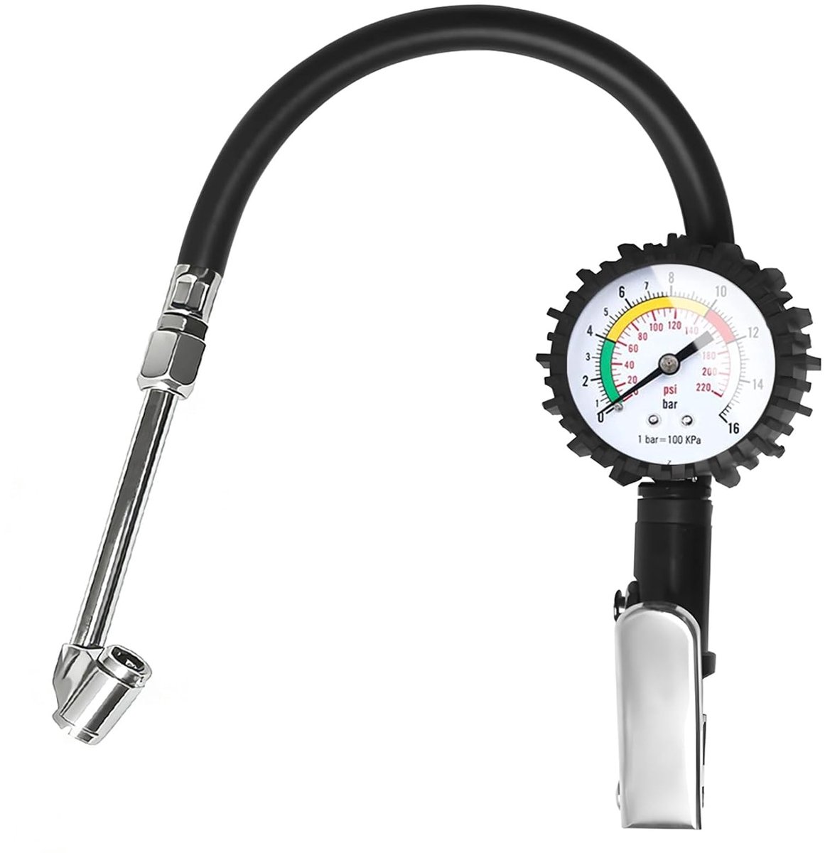 SnelShoppen - Digitale Tyre Pressure Tester - Multifunctionele Tyre Pump met Drukmeter voor Auto, Motor, Truck - Accuraat en Compact - Inclusief Lucht