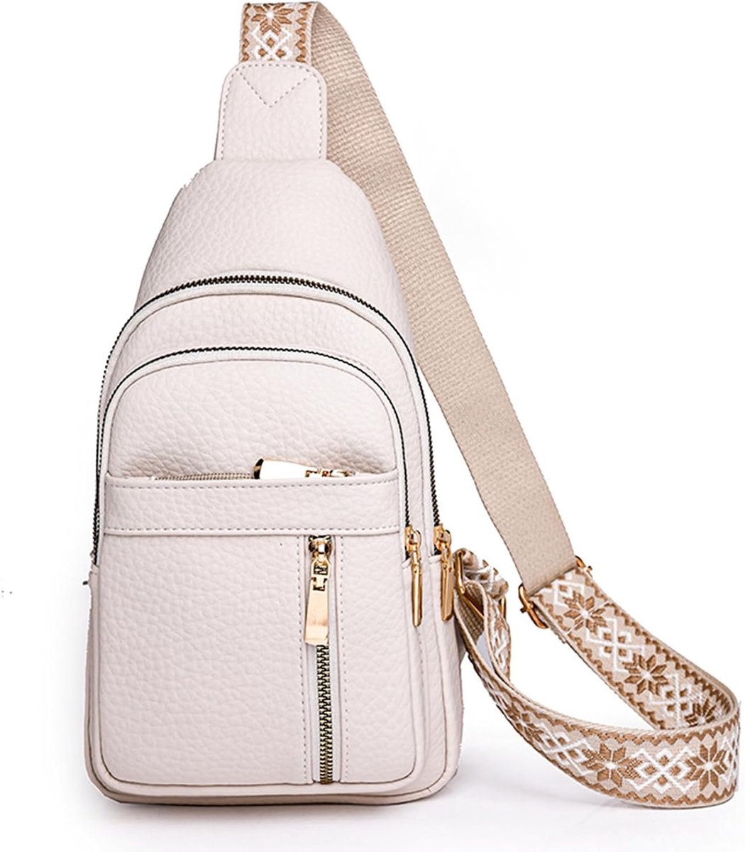 Crossbody Tas voor Dames en Heren - Waterdichte Sling Bag met Anti-Diefstal Functie en Bruine Kleur
