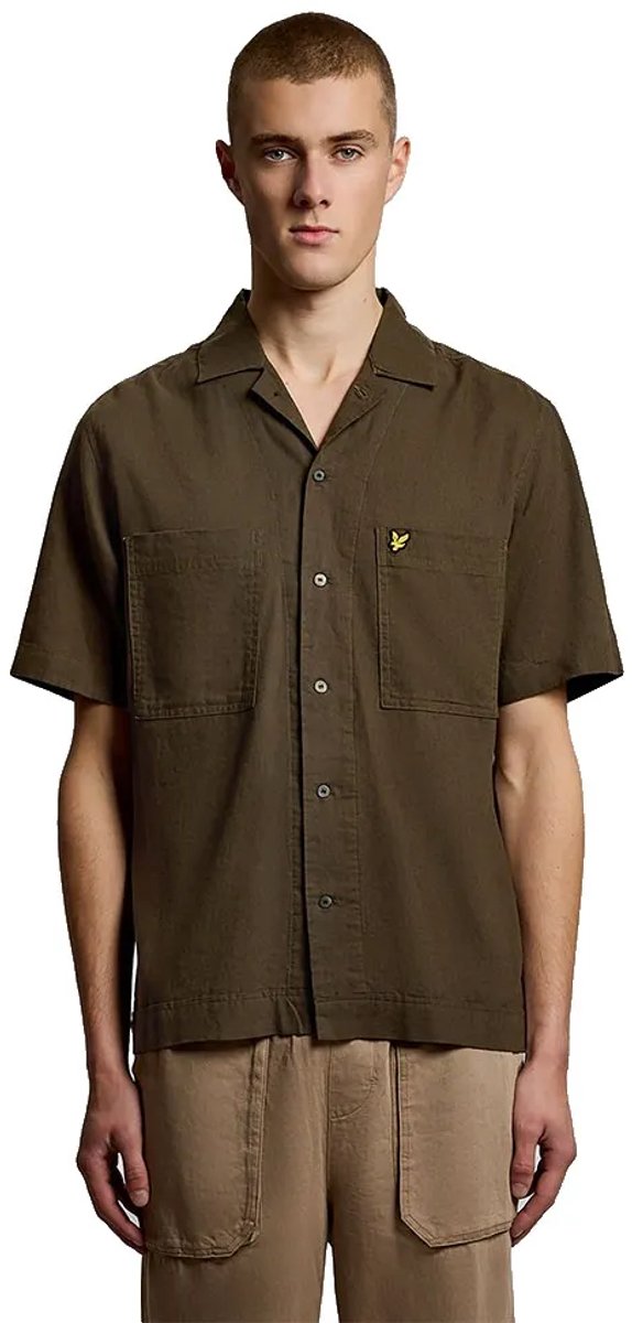 Lyle & Scott Sw2404v Overhemd Met Korte Mouwen Groen L Man
