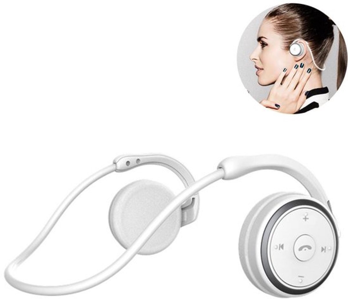 Draadloze Bluetooth-oordopjes – Hi-fi stereo in-ear hoofdtelefoon met microfoon, geschikt voor sport en dagelijks gebruik (1 paar) – Wit
