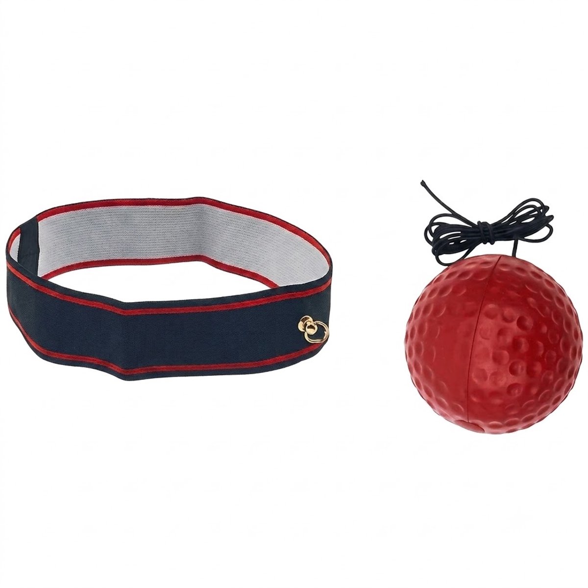 Rood zwart hoofd gedragen reflexbal bokstrainer voor dames en heren met verstelbare hoofdband elastisch koord reactiebal snelheid training hand oog coördinatie boks training gevechtsport accessoire
