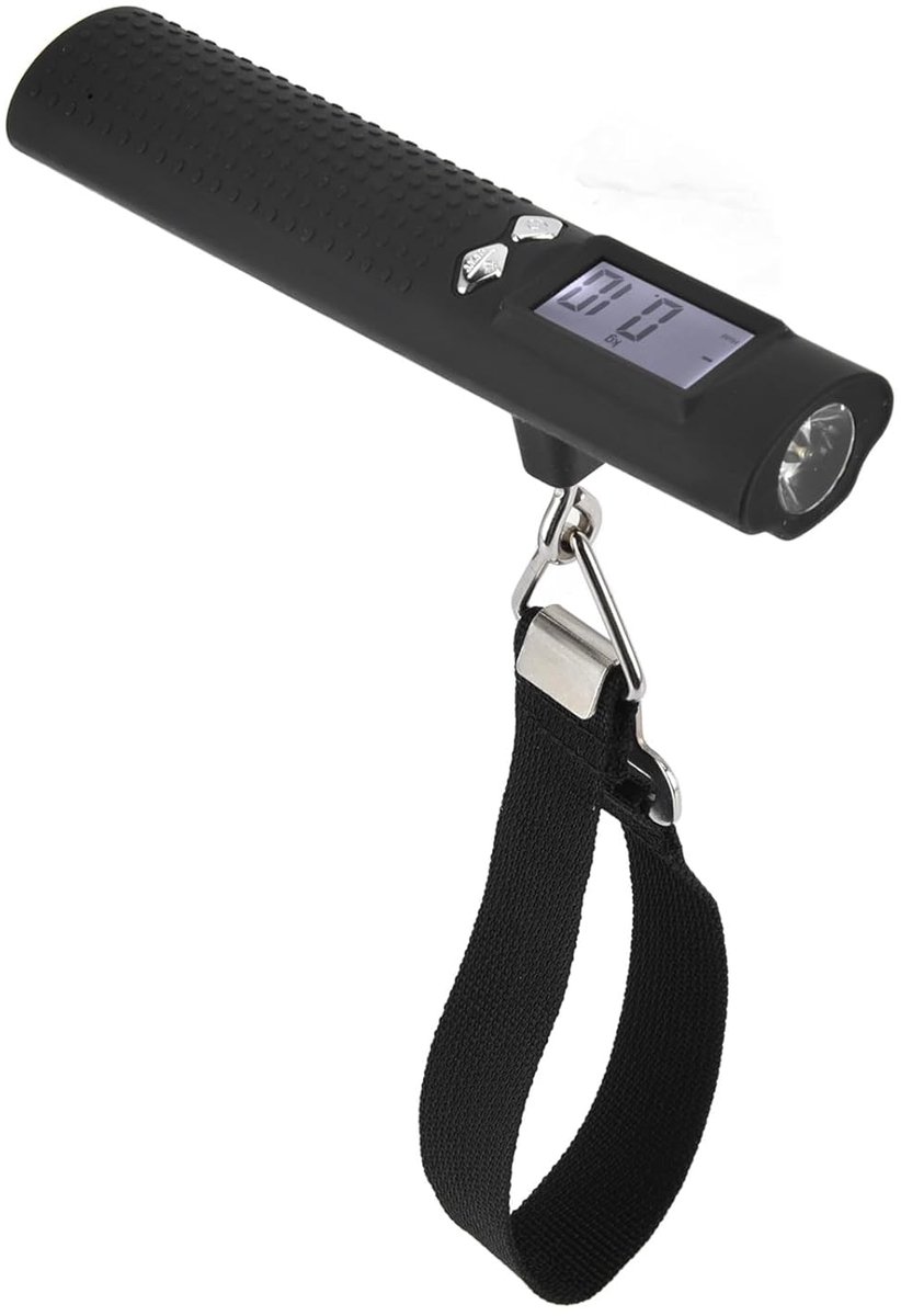 SnelShoppen - Digitale Bagageweegschaal 3in1 50kg/110lbs met Zaklamp en Powerbank Functie - LCD Display voor Reizen, Bagage, Vakantie