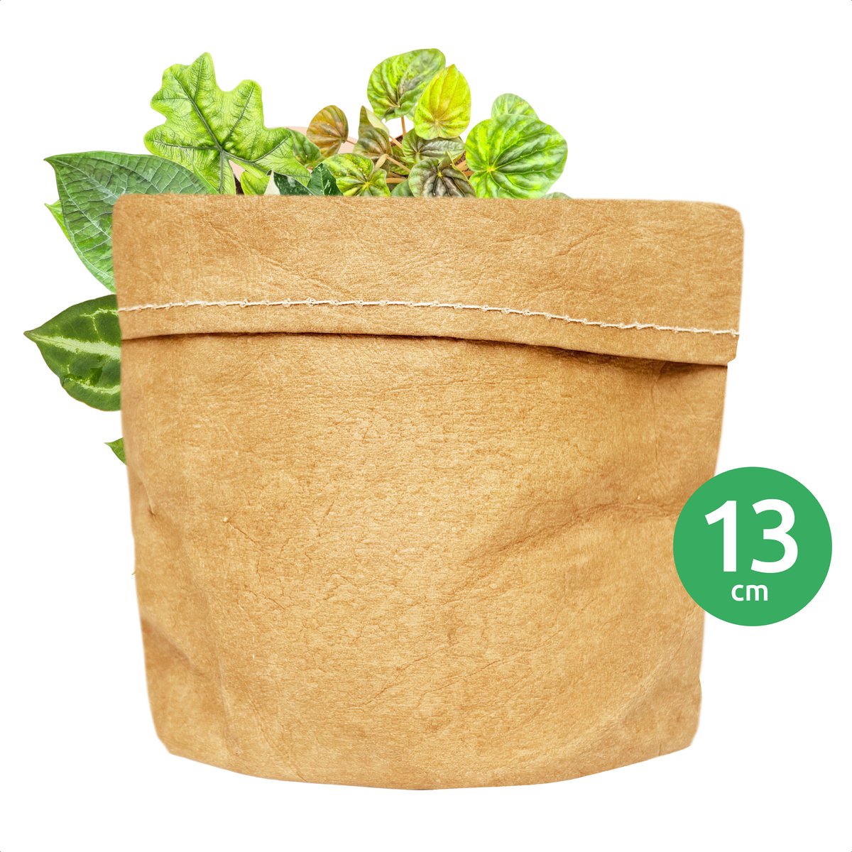 SIZO Kraft Plantenzak | Naturel | 10x10x13 cm