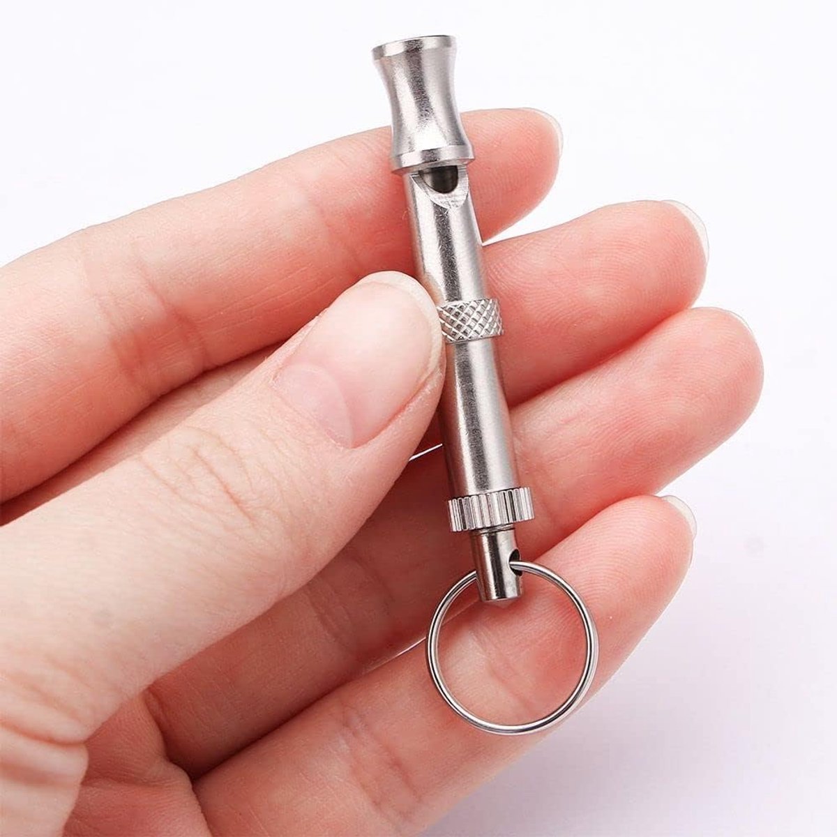 SnelShoppen - Dog Whistle, Ultrasonische Hondenfluit, Roestvrijstalen Fluit, Draagbare Fluit met Aanpasbare Frequentie voor Honden en Duiven Training