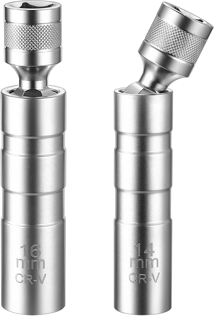 SnelShoppen - Flame Plug Screw Set 14mm 16mm - 2Pcs Universele Flexibele Magnetische Vlam Plug Schroef Set - 12-Zijdige Magnetische Vlam Plug Verwijde
