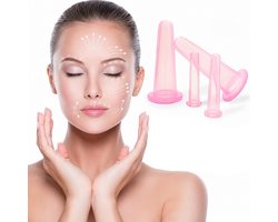 Siliconen Face Cups I siliconen Massage Cups I Gezichtsmassage I Vacuüm Cupping I 1.5 cm / 3.6 cm I 2 Stuks I Roze