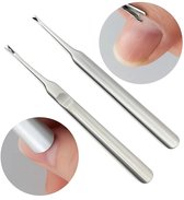 Nagelriemverwijderaar & Nagelriem Duwer In 1 I Nagelriem Snijder I Cuticle Remover I Nagelriem Knipper I Bokkepoot I RVS