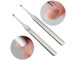 Nagelriemverwijderaar & Nagelriem Duwer In 1 I Nagelriem Snijder I Cuticle Remover I Nagelriem Knipper I Bokkepoot I RVS