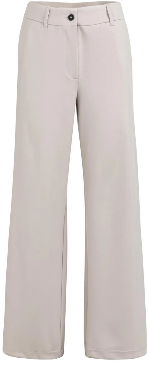 YAYA Jersey broek met elastische tailleband en wijde pijpen - Mauve purple maat 34