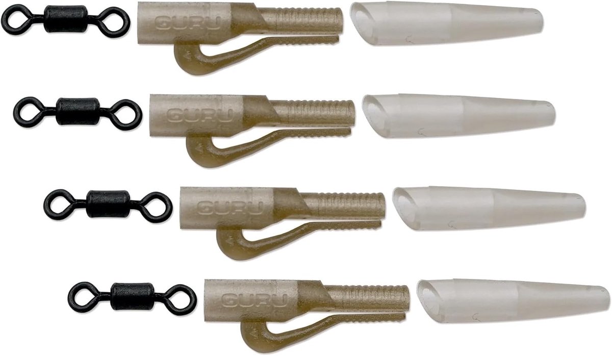 SnelShoppen - Pince à mine Micro Lead Clip, Swivels & Tails Rubbers - Onopvallende Visaccessoires voor Feeder, Antiknel, 10 Stuks, Perfect voor Karper