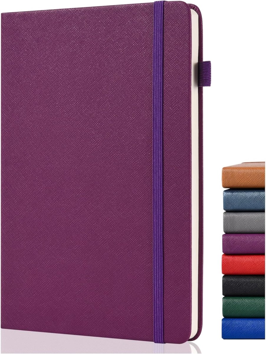 SnelShoppen - Bullet Dotted Journal Notebook A5, 140gsm Dikte, 152 Pagina's, Hard Cover Notitieboek met Penhouder, Ideaal voor Planning, Notities en S