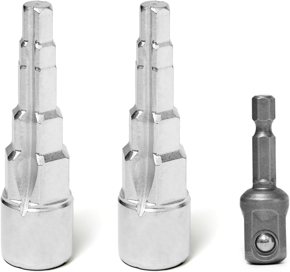 SnelShoppen - 2 Universele Steeksleutels met 1/2-inch Aansluiting, Radiator Sleutelset met 5 Posities, Voor Hydraulische en Sanitaire Systemen, 10/12/