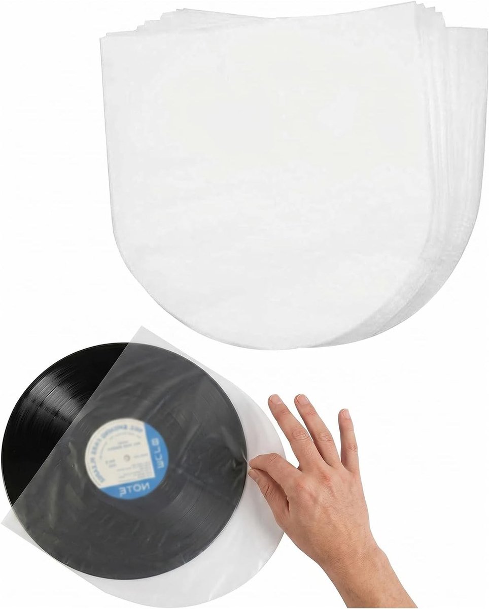 Binnenhoezen voor 12 inch vinyl - 30 stuks antistatisch, semi-transparant, U-vormige bodem voor optimale bescherming en opslag van platen