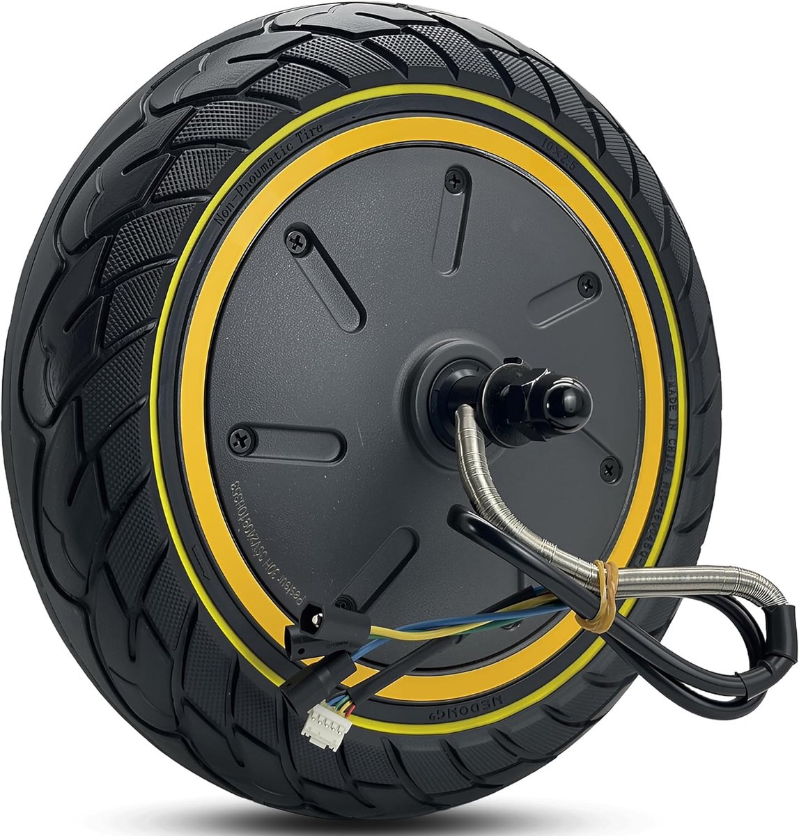 SnelShoppen - 10 Inch Central Motor met Solid Tyre, 500 W Tubeless Wielen, Geschikt voor Elektrische Scooter, Voor voor- of achterwiel, 10 x 2.5