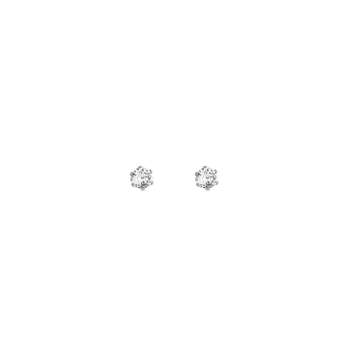 Stainless Steel Strass Studs – Klassieke & Glinsterende Oorknopjes - RVS - Zilver