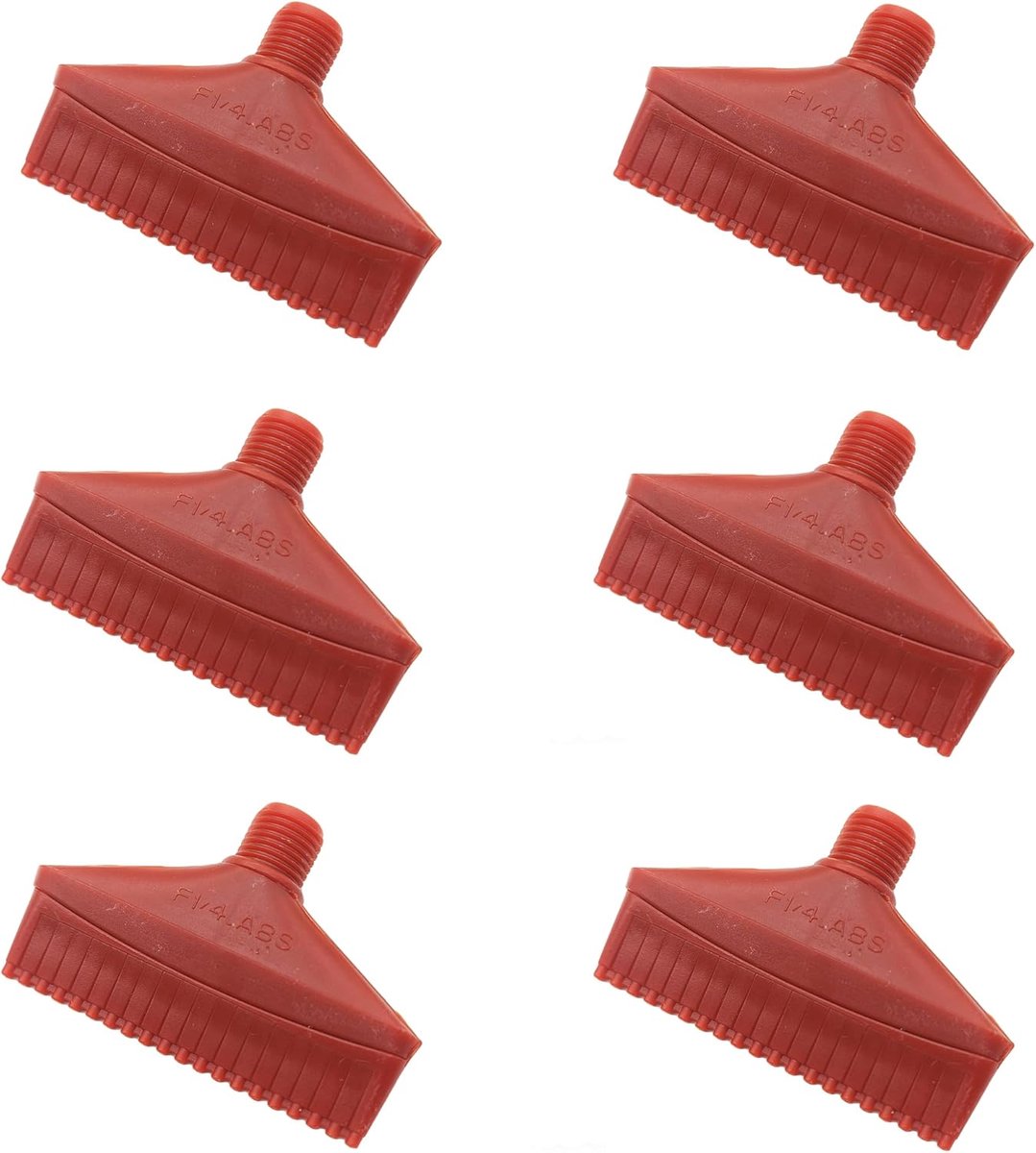 SnelShoppen - Wind Jet Air Nozzles 6 Stuks - Platte Air Blazer - 1/4 Inch BSPT - Lucht Spray Nozzle voor Air Compressor - Oranjekleurig - Ideaal voor