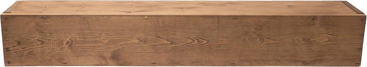 SnelShoppen - Floating Shelf 214 cm - Handgemaakt, Rustiek, Wandplank van Premium Hout, 13 cm Breed, 14.5 cm Diep, Donker Walnoot, Perfect voor Keuken