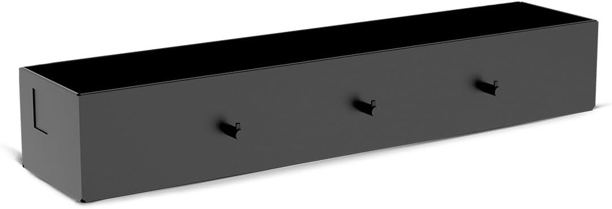 SnelShoppen - Universele Plank 60 cm voor Buitenkeuken - Hangend op Grid/BBQ Station/Table - Mat Zwart - Flexibel en Ruimtebesparend