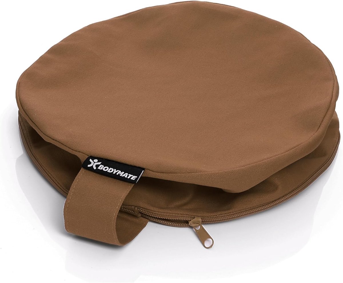 SnelShoppen - Yoga Meditatiekussen Rond 31 cm - Buckwheat Husk Vulling - Machinewasbare Katoenen Cover - Ideaal voor Yoga, Meditatie en Thuisgebruik