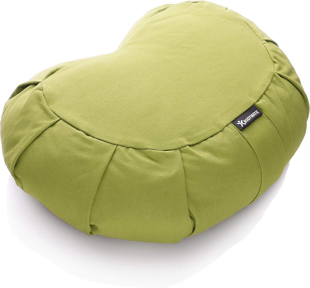 SnelShoppen - BODYMATE Yoga Kussen Halve Maan - 42 cm - 30 cm - 15 cm - Buckwheat Husk Vulling - Machine Wasbare Katoenen Cover - Meditatie Kussen voo