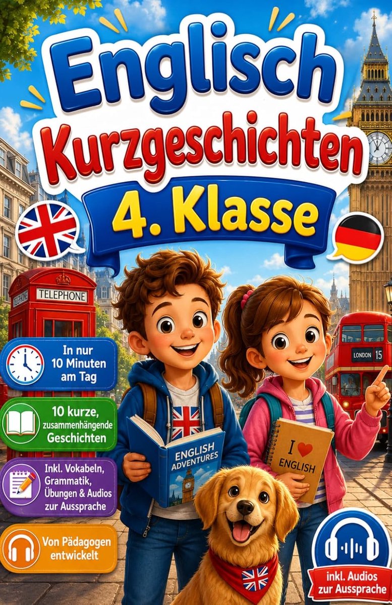 SnelShoppen - Englisch Kurzgeschichten 4. Klasse: Leer spelenderwijs Engels in 10 minuten per dag met korte verhalen, vocabulaire, puzzels en luistero