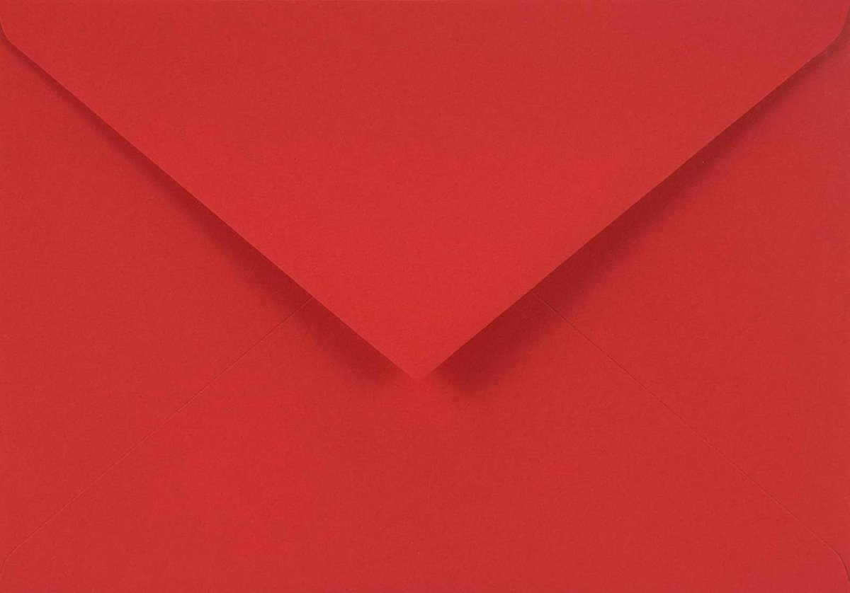 SnelShoppen - 100 Envelopes C6 114x162mm 115g Kleur Lampone voor Trouwerij Verjaardag Doop Kerstuitnodigingen