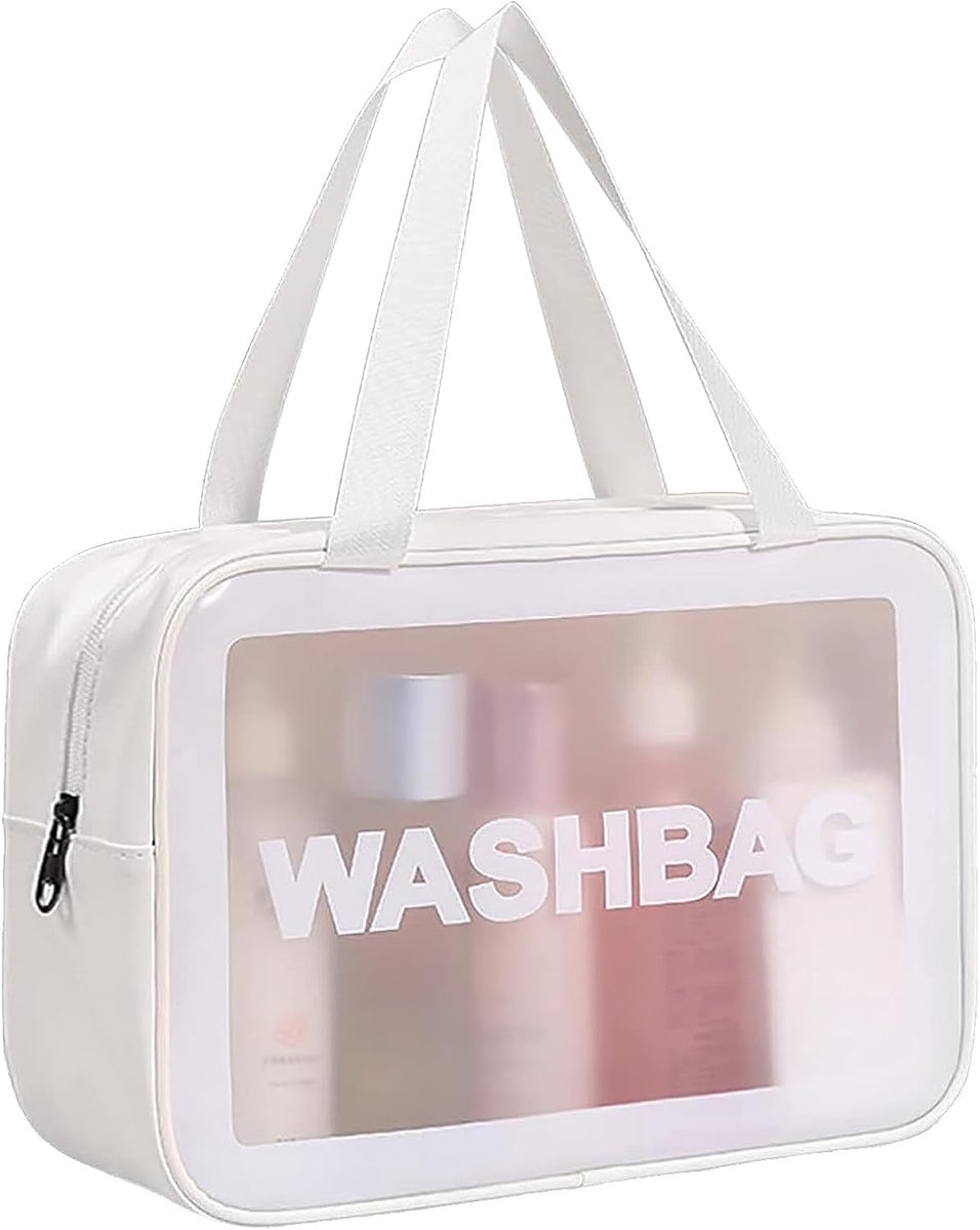 SnelShoppen - Beauty Case - Transparante Toilettas voor Vrouwen en Mannen - Waterdichte Reis Makeup Bag - Portable Toiletry Bag voor Badkamer en Vlieg