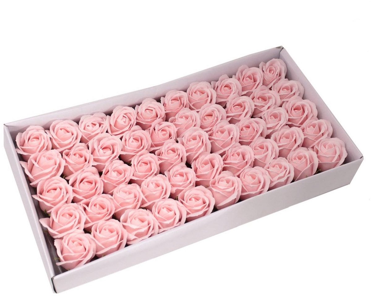 Bol.com Zeep Bloemen Roos Roze - 50 stuks - 7.5x7cm - Zeeprozen Roze - Zeep Rozen - Zeep Componenten - Hotelzeep - Bruiloftsbeda... aanbieding