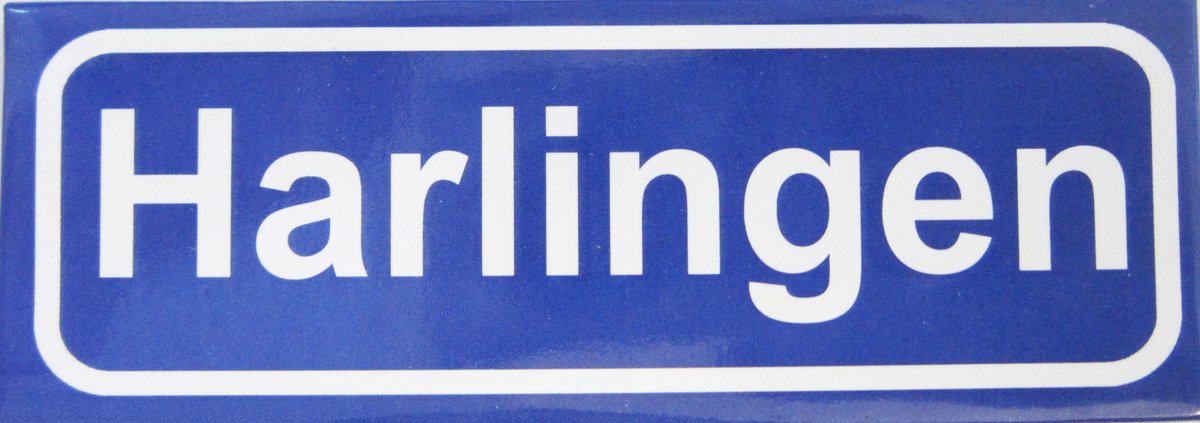 Souv© - koelkast magneet - plaatsnaam bord - kombord - souvenir - koelkastmagneetje - relatiegeschenk Harlingen