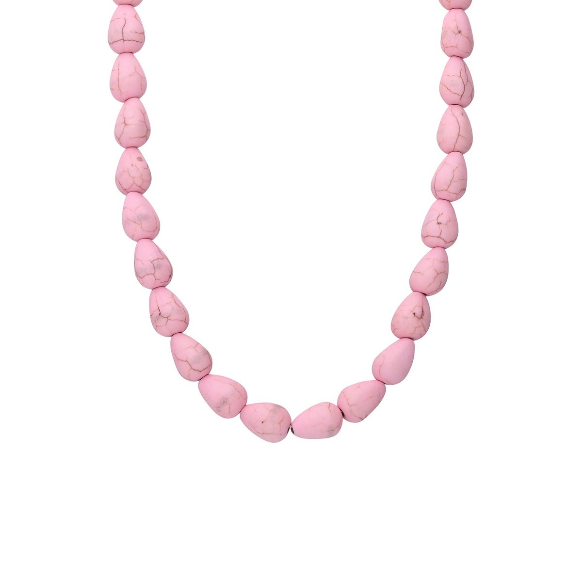 Lucardi Dames Stainless steel ketting kralenketting voor dames - Ketting - Staal - Goudkleurig - 47 cm