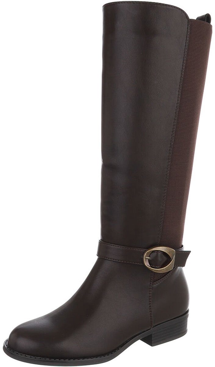 Dameslaarzen - Hoge schacht en gespdetail - Casual Mt:36