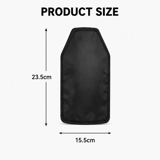 Afmetingen zwarte wijnkoeler: 23.5cm lang, 15.5cm breed.