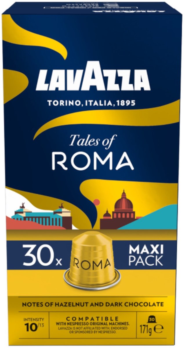 Lavazza Tales Of Roma - 30 Koffiecups Compatibel met Nespresso Coffee Machine