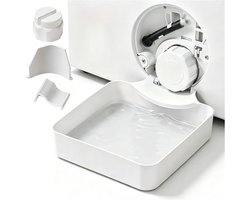 Afvoerbak voor wasmachine - 3D geprinte waterdichte bak - Lekbak Wasmachine - Opvangbak voor filterreiniging - Wasbak voor wasmachine - Wasmachineaccessoires - Universele - Voor huizen, wasruimtes, kelders en appartementen - Wit