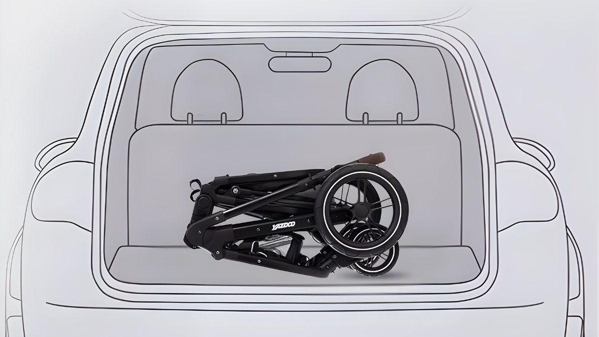 J&R Kinderwagen 3 in 1 - Kinderwagen - Bedje - Buggy - Autostoel - Opvouwbaar - Aluminium frame - Roze - Zwart thumbnail 5