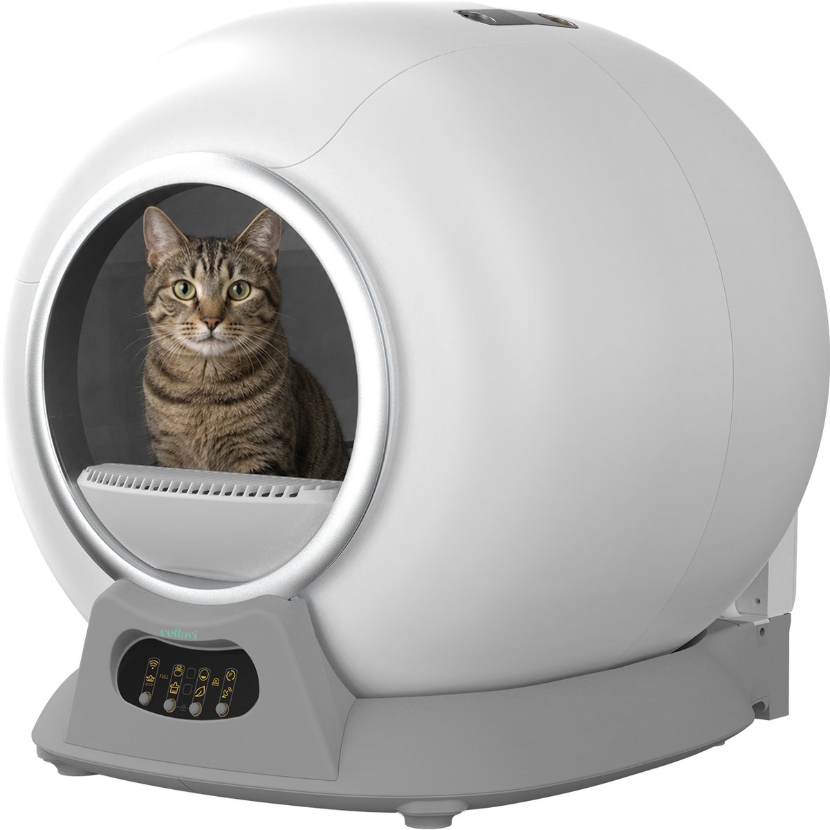 Cellavi VI-B - Automatische kattenbak - Zelfreinigende kattenbak XXL - Voor Grote en Kleine Katten - Bedienen via App - 65L