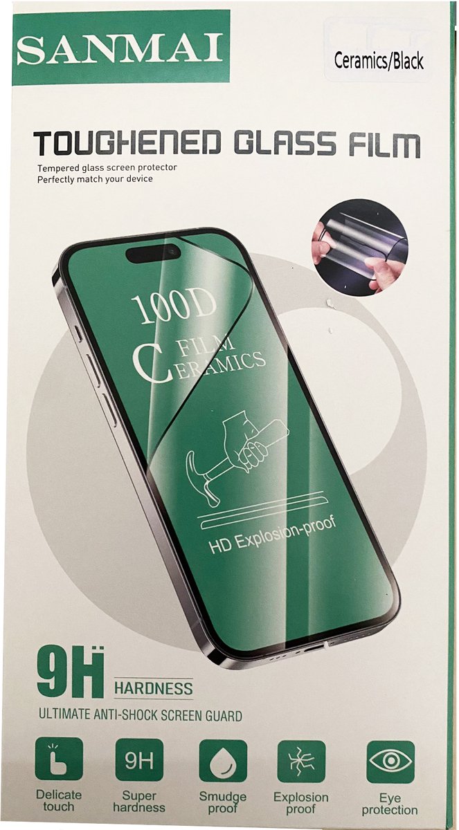 IPhone 12 Pro Max beschermfolie Anti-Shock 100D HD Explosion-proof Ceramics Screenprotector Folie Protector Film -2 STUK