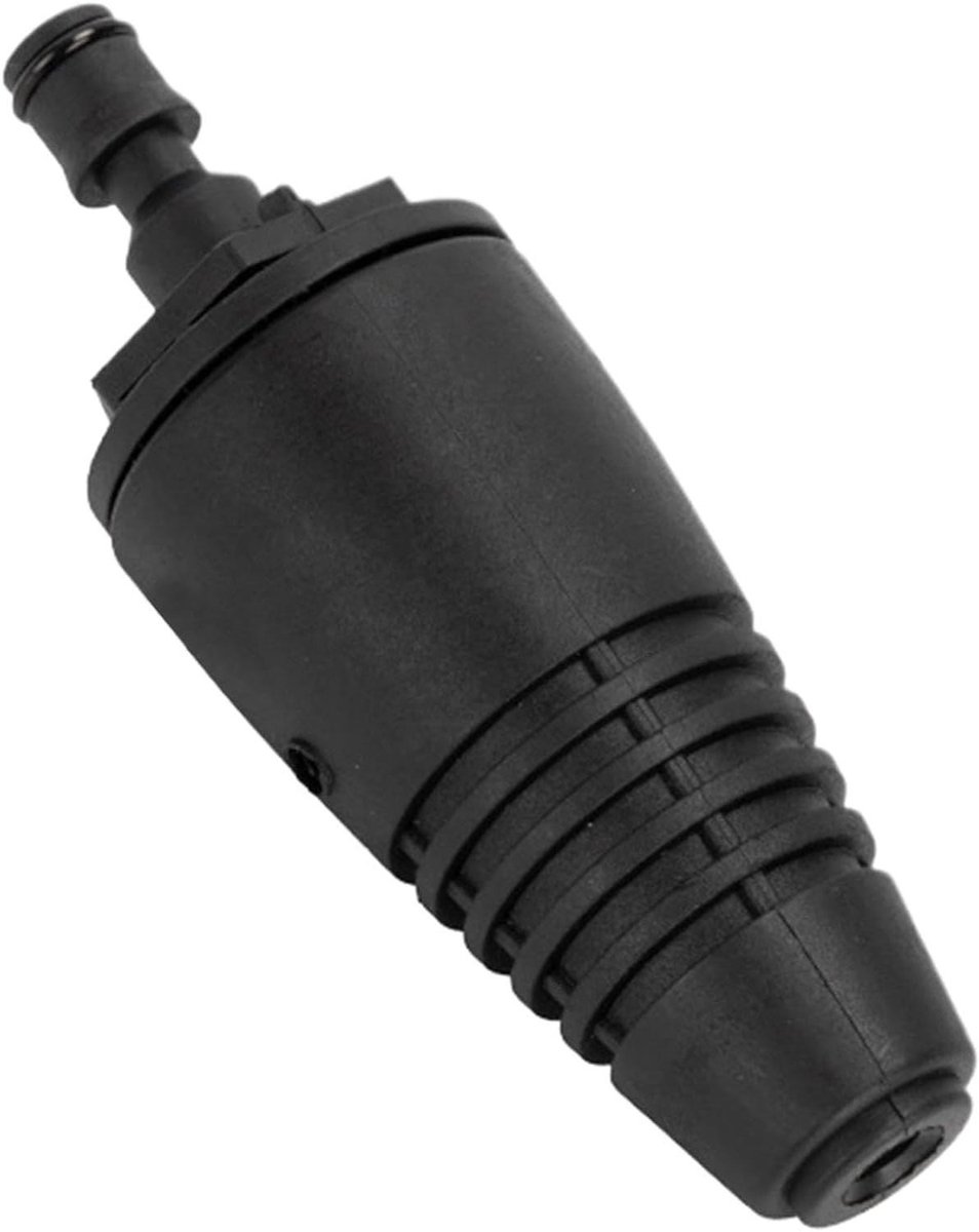 Hogedruk Mondstuk - Turbo Sproeier - Krachtig Reinigen - Roterend Turbokop - 12x5x4 cm - Zwart