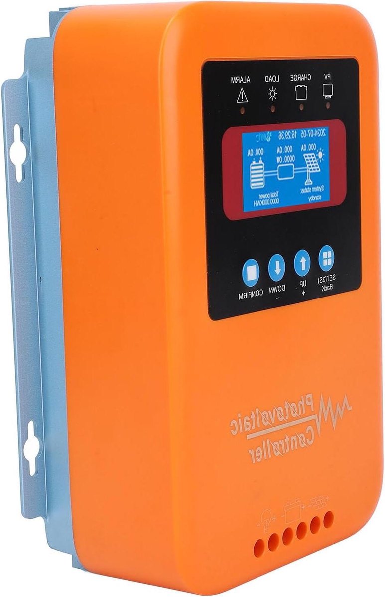 Zonne Laadregelaar - MPPT Controller - Energie Opladen - Intelligente Monitoring - 12V-96V Compatibel - Zwart